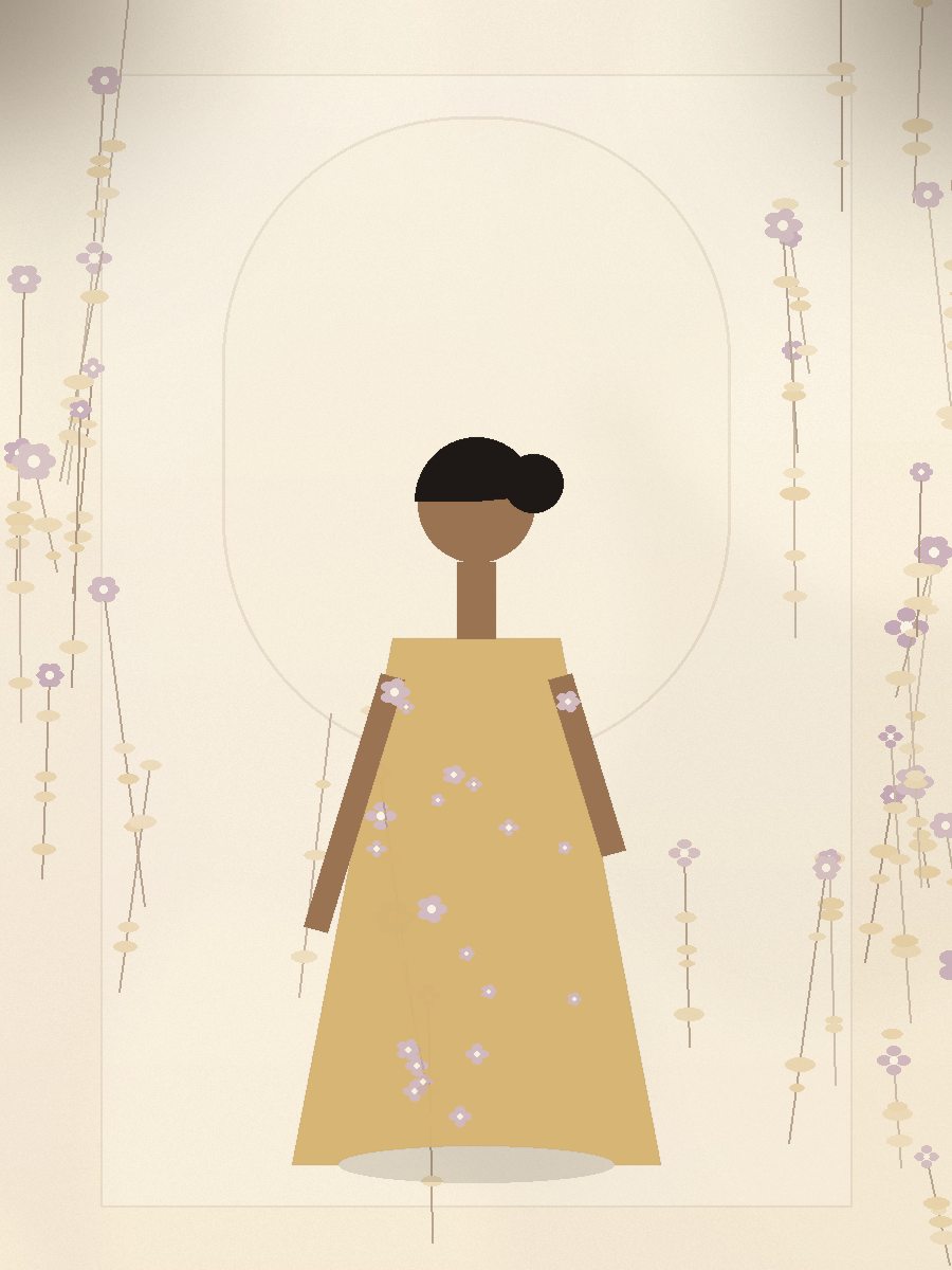 Original floral artwork process