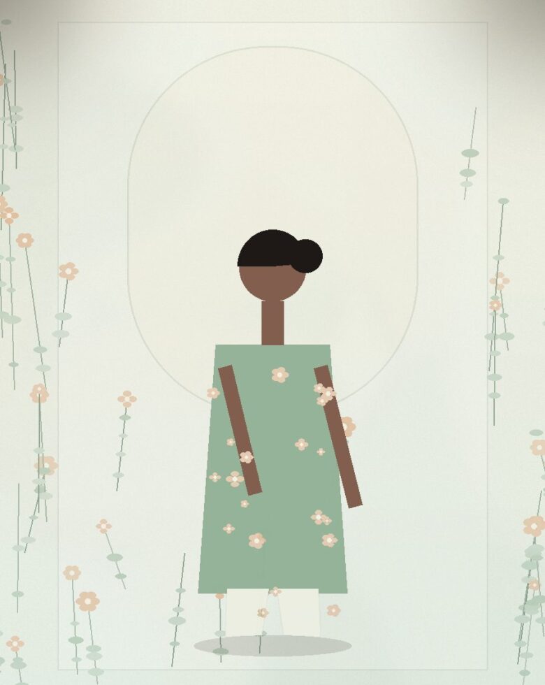 Editorial floral fashion campaign image