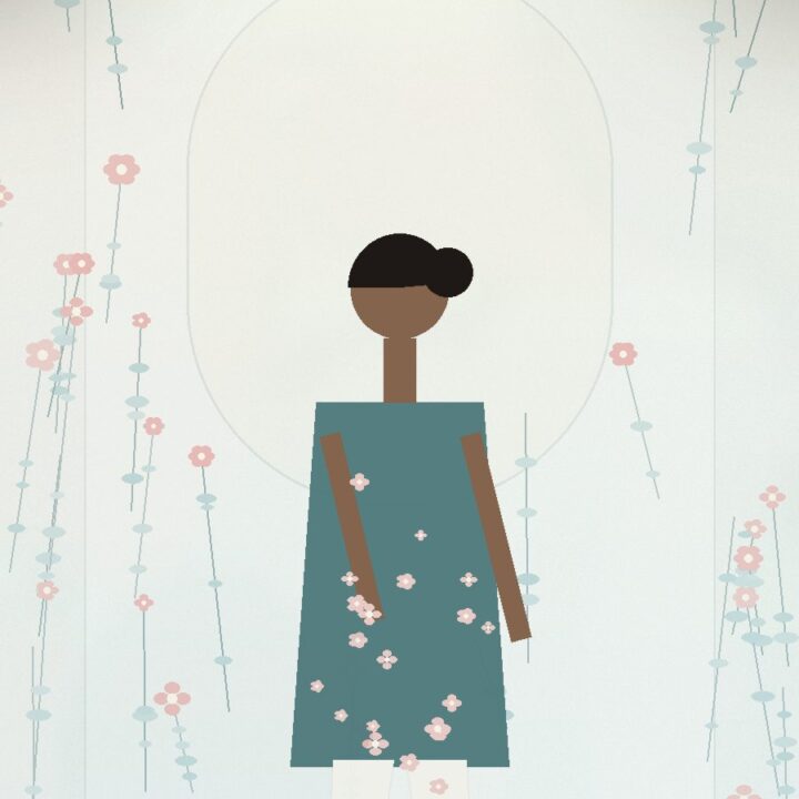 Editorial floral fashion campaign image
