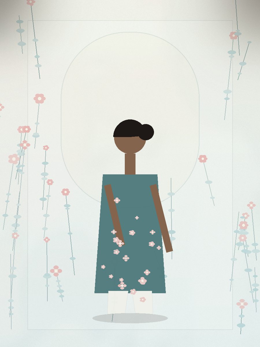 Editorial floral fashion campaign image